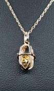 14 Kt Rose Gold Plated Natural Citrine Pendant