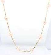 14kt Yellow gold peach freshwater pearl necklace