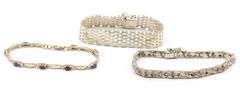 Group lot of 3 Vintage 925 sterling silver bracelets