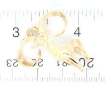 18kt Yellow gold Crosse ram charm pendant