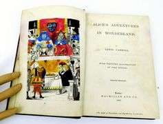 Rare 1869 Alice's Adventures in Wonderland Antique Children's Book