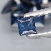 Premium luster 2.74ct dark blue Sapphire set