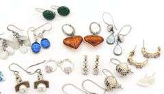 Group lot of Vintage 925 sterling silver earrings