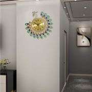 Large Gold Peacock Wall Clock