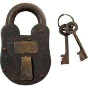 Cast Iron Alcatraz Death Row Padlock with Keys