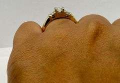 14K Two-Tone Gold Princess Cut Diamond Engagement Ring