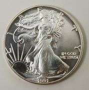 1990-1993 $1 American Silver Eagle 4 Coin Lot, UNC