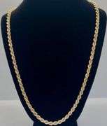 18K Rose Gold Twisted Rope Chain