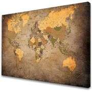 World Map Canvas Wall Art Ready to Hang