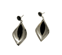 925 Sterling Silver & Onyx Jewelry Lot: Earrings, Bracelet, and Rings