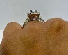 14K Two-Tone Gold Princess Cut Diamond Ring