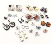 Group lot of Vintage 925 sterling silver earrings
