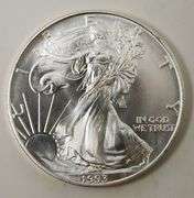 1990-1993 $1 American Silver Eagle 4 Coin Lot, UNC