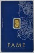 Pure .9999 fine gold 1 gram PAMP bar in VERISCAN card