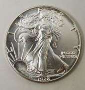 1988 & 1989 $1 American Silver Eagle, UNC