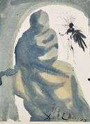 Highly Collectible and Rare Salvador Dali Original Lithograph from the 'Biblia Sacra' Suite