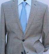 Handsome Glen Plait Slim Fit  Suit, Made in Italy