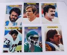 12 Topps 1980 Oversized Football Trade Cards, All Greats