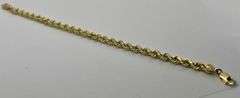 14K Yellow Gold Twisted Rope Bracelet