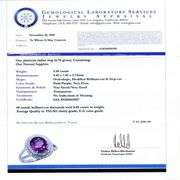 PLATINUM UNHEATED PINK-PURPLE SAPPHIRE AND DIAMOND RING 3.00 C.T.W.
