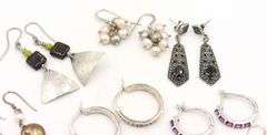 Group lot of Vintage 925 sterling silver earrings