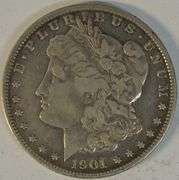 Boldly-defined 1901-S Morgan Silver Dollar. Better date