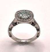Sparkling 3.1 Ct VVs1 Ice Blue Lab Simulated Diamond Ring
