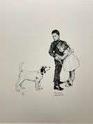 Rare Norman Rockwell Original Lithograph Hand Signed