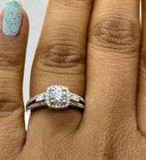 14K White Gold Round Brilliant Cut Diamond Engagement Ring
