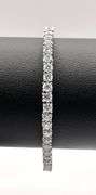 14 Kt White Gold Plated 12.5 Ctw Lab Simulated Diamond Tennis Bracelet