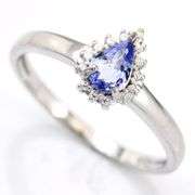 GENUINE TANZANITE STERLING SILVER RING