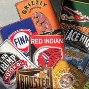 Collection of 20 Retro Gas & Oil Tin Signs