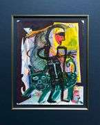 Rare All Original Mixed-Media On Paper by Romgo