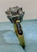 14K Two-Tone Gold Princess Cut Diamond Ring