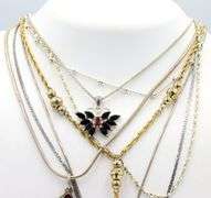 Group lot of 7 Vintage 925 sterling silver necklaces
