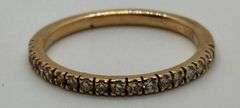 14K Rose Gold Round Brilliant Cut Diamond Ring Set