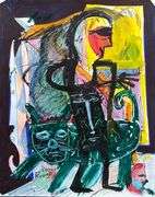 Rare All Original Mixed-Media On Paper by Romgo