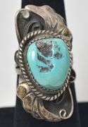 Native American Turquoise Gemstone Ring in Sterling Silver