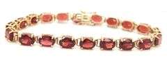 Classic 14K YG Garnet Bracelet