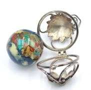 Big group lot of Vintage 925 sterling silver gemstone pendants