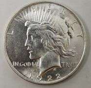 1922 Silver Peace Dollar, Circulated