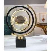 Black & Gold Metal Globe Abstract Art