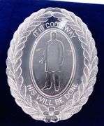 1901 President Wm. McKinley Glass Motto Plate