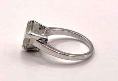 Rare 3.75 Ct VVs1 Trillion Cut Lab Simulated Diamond Ring