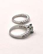 Stunning 2 Band Stackable 3.75 Ct Lab Simulated Diamond Ring Set