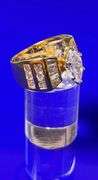Ladies Sparkling 14 Kt Tri-Layered Yellow Gold Plated Rare 3.35 Ct Marquis Cut Lab Simulated Diamond
