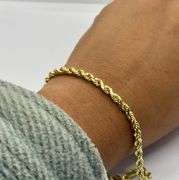 14K Yellow Gold Twisted Rope Bracelet