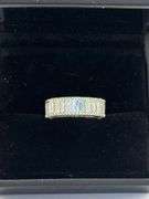 Antique Platinum Baguette Cut Diamond Wedding Band