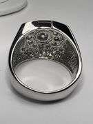 Men's 14 Kt White Gold Plate 7.25 Ctw Lab Simulated Diamond Ring