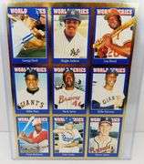 1992 Sports Card News 9 Player World Series Uncut Cards